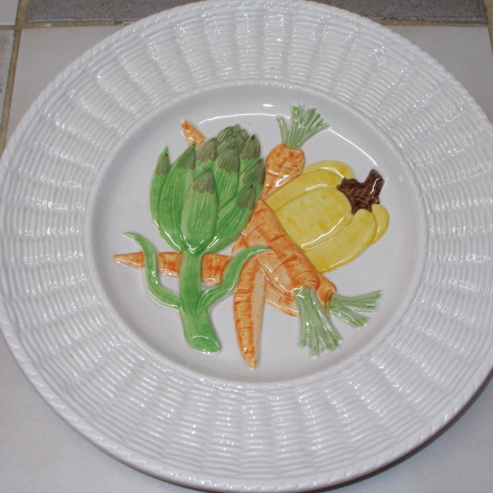Beautiful Vintage Hanging, Serving Plate, Approximately 11 1/4"x11 1/4"